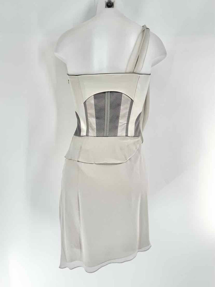 Size 6 KAREN MILLEN Gray Sateen Dress