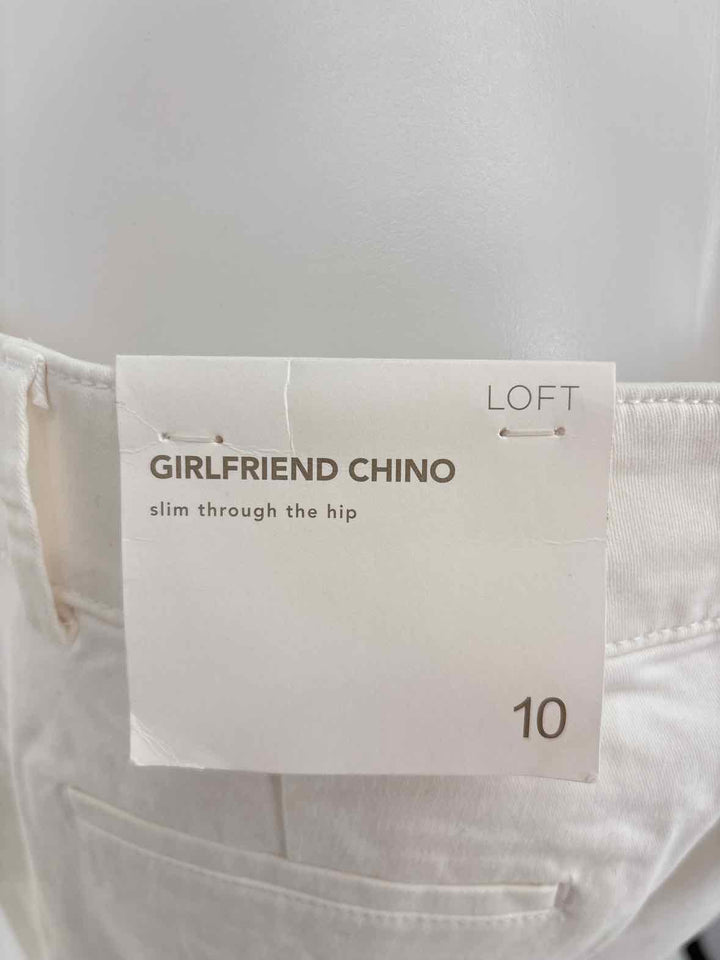 Size 10 LOFT White Pants