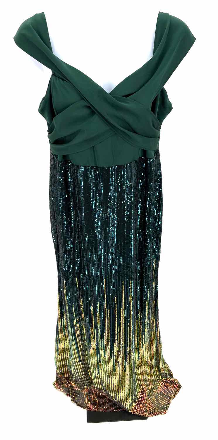 Size 4X Green Sequined Dress