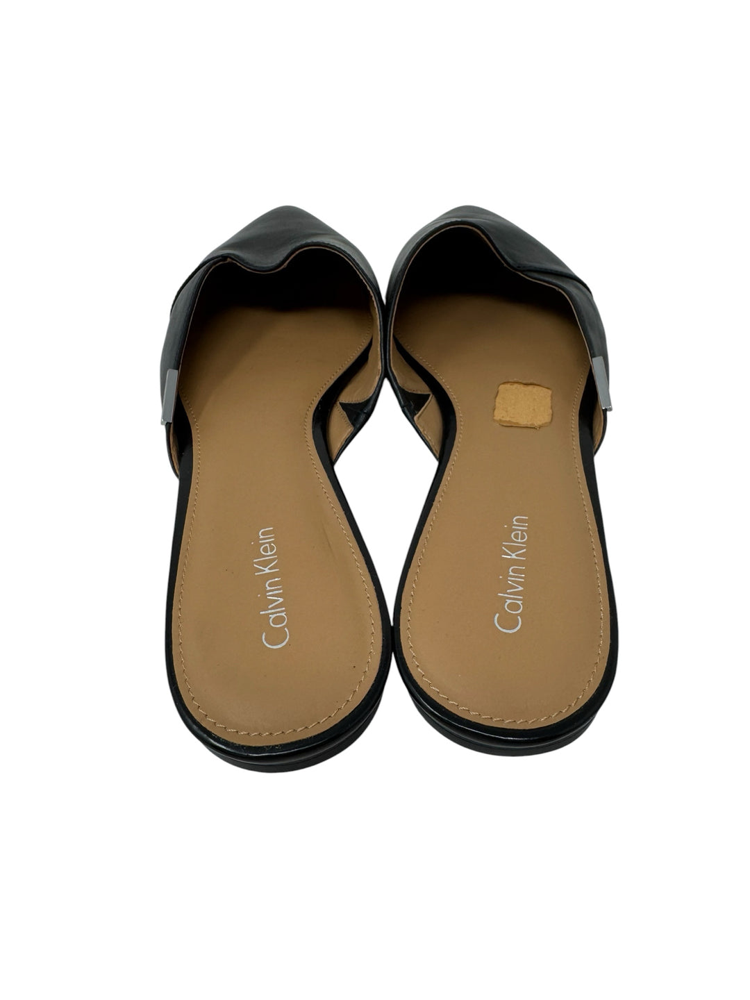 Shoe Size 9 Calvin Klein Black Leather Mules