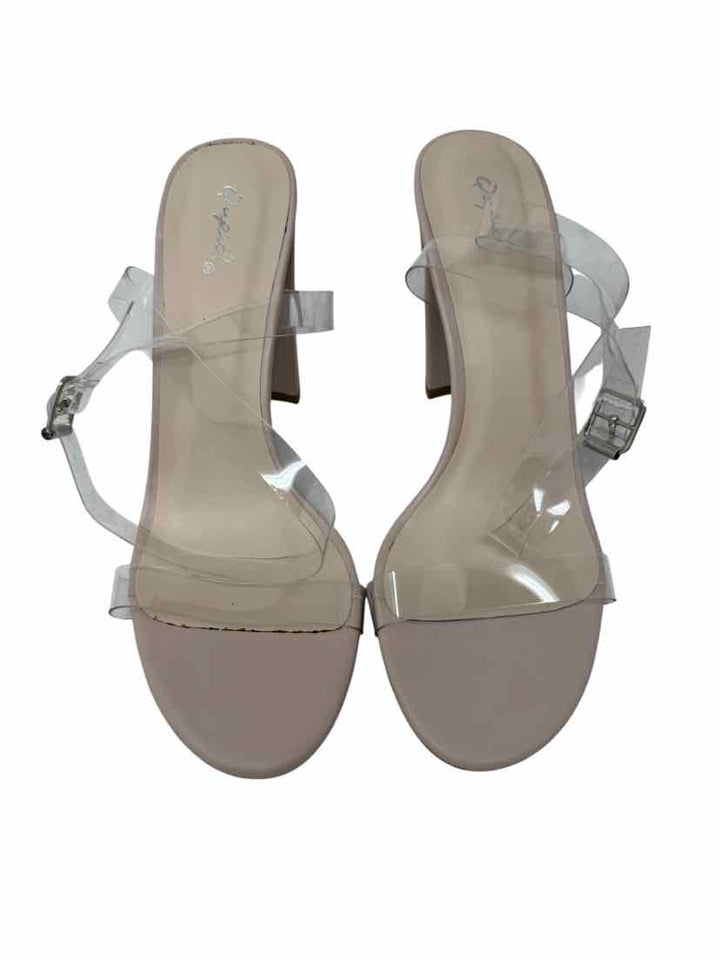 Shoe Size 7.5 QUPID Nude Sandals