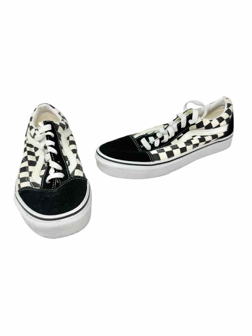 Shoe Size 7 Vans Black/White Sneakers