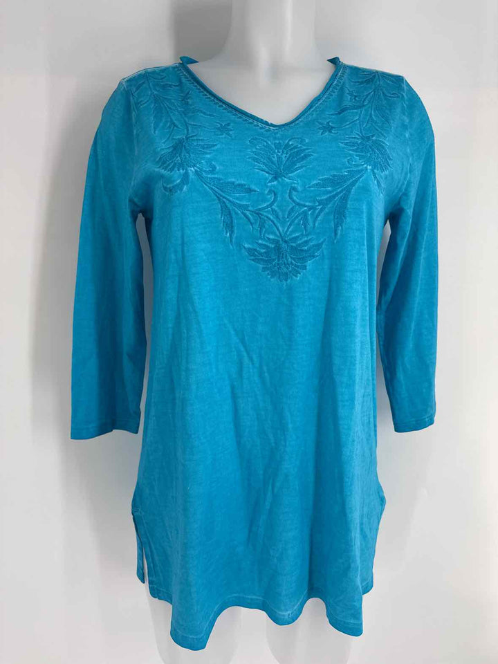 Size XS SOFT SURROUNDINGS Teal Cotton Shirt