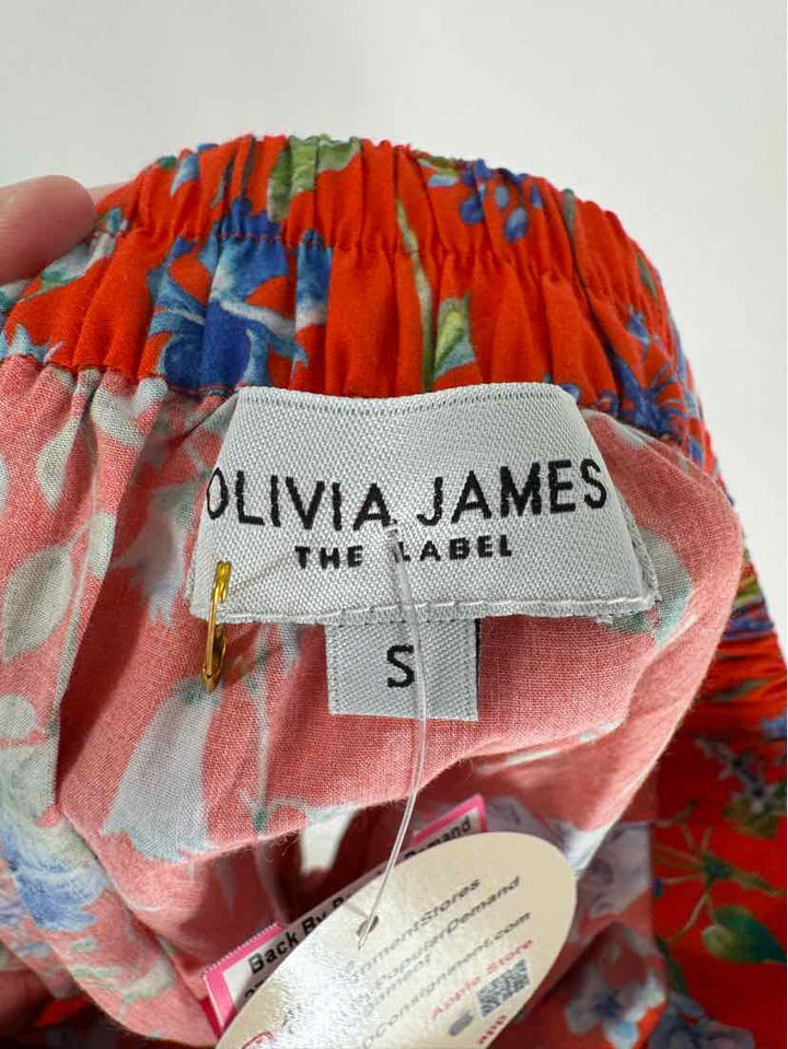 Size S OLIVIA JAMES Red Print Skirt