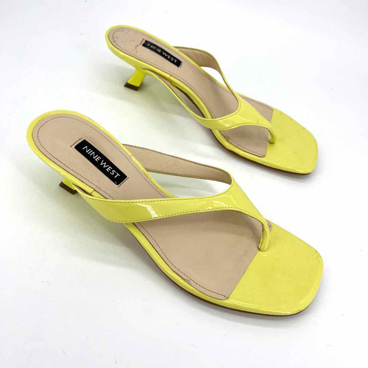 Shoe Size 7.5 Nine West Yellow PATENT Sandals