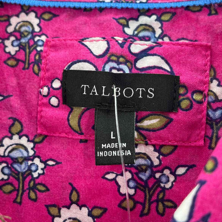 Size L Talbots PINK PRINT Shirt