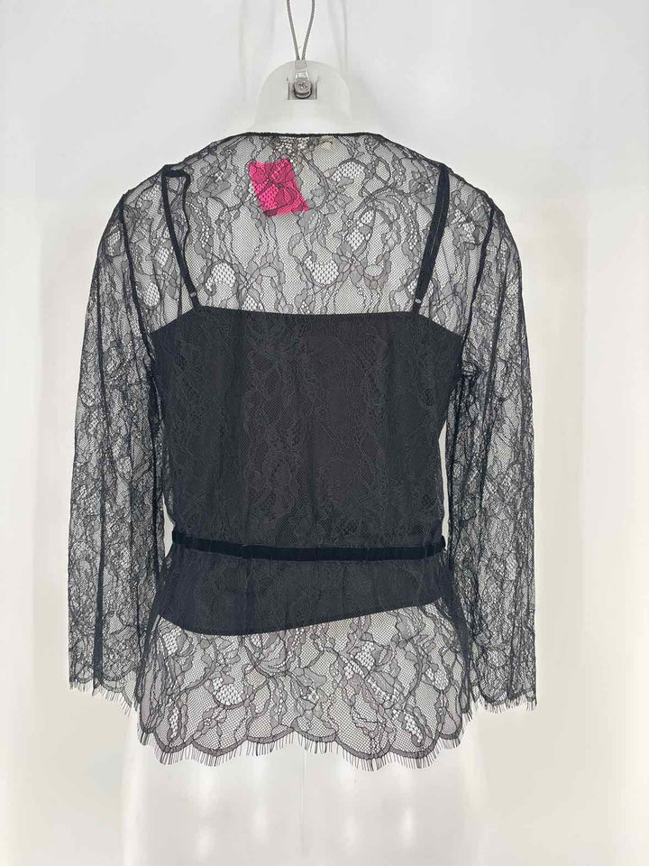 Size S FRAME Black Lace Shirt