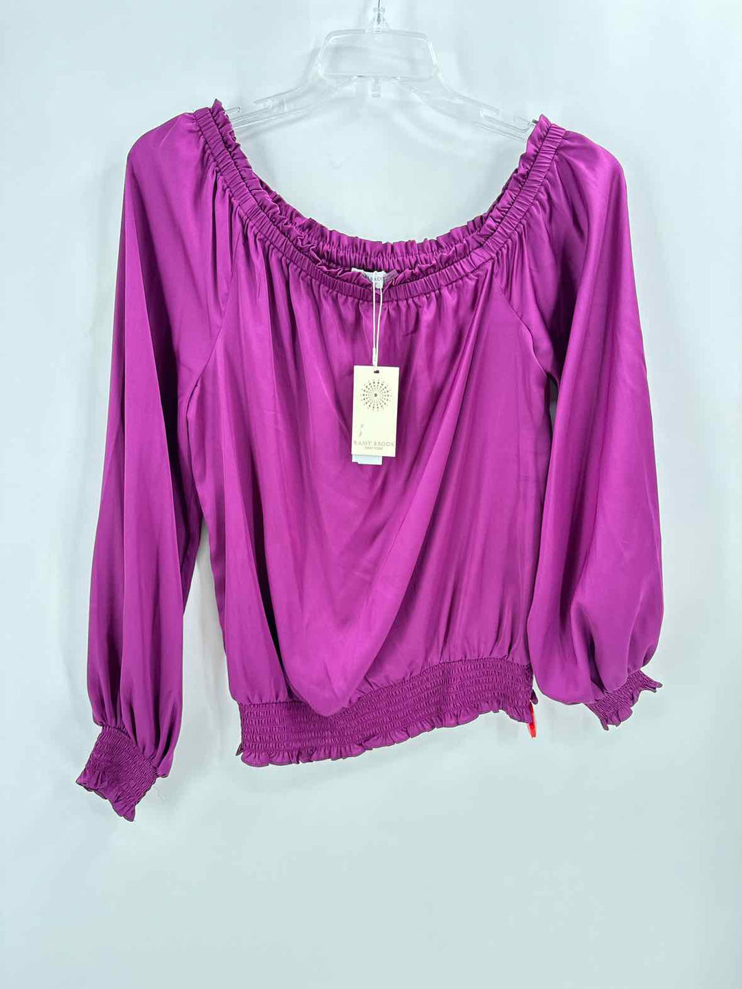 Size L Ramy Brook Purple Silk Shirt