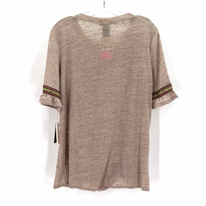 Size L NEW DIRECTION Taupe Knit Shirt