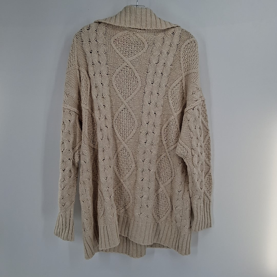 Size L FREE PEOPLE Ivory Knit Sweater