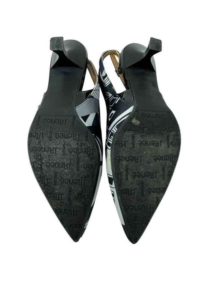 Shoe Size 8.5 J RENEE Black Print Pumps