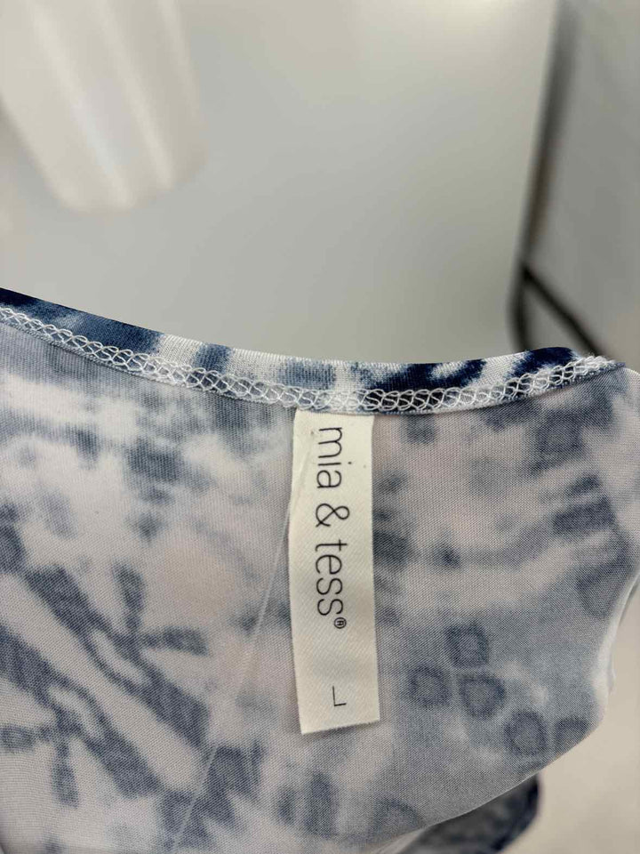 Size L Blue Print Dress