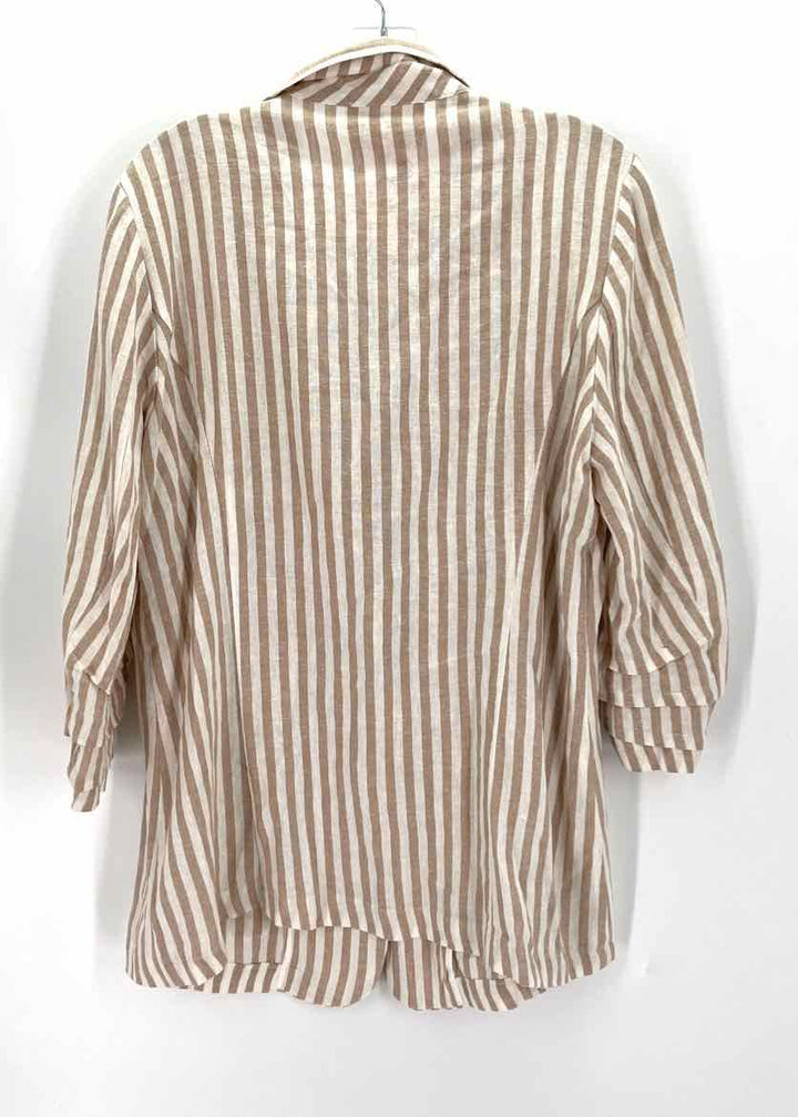 Size XL HALSTON Tan Linen Blazer