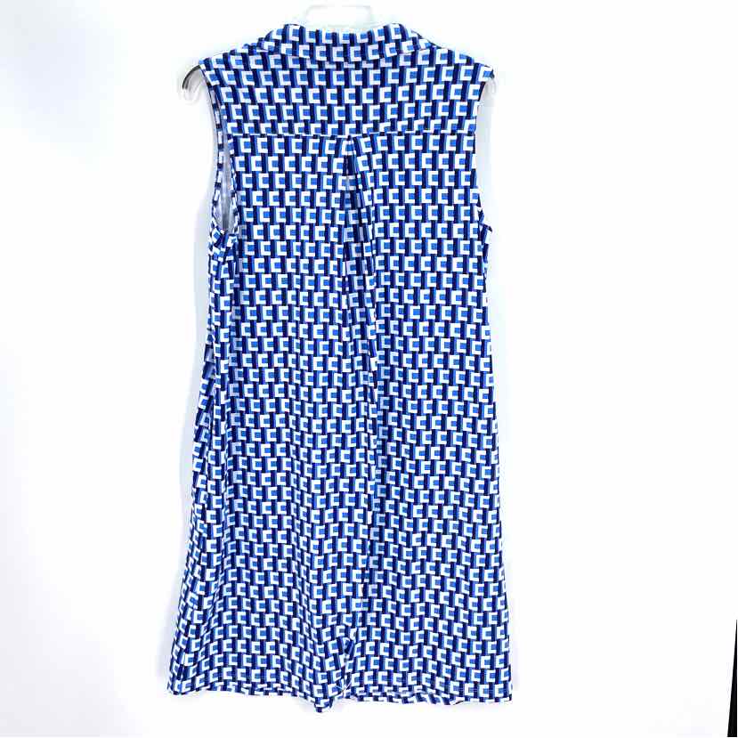 Size M J MCLAUGHLIN Blue Print Dress