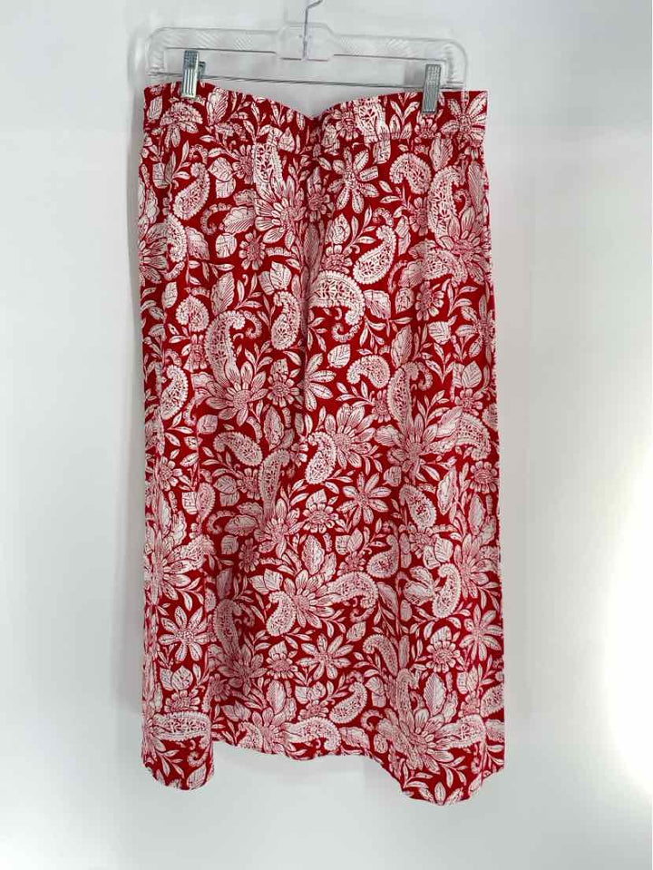 Size L Ann Taylor Red Skirt