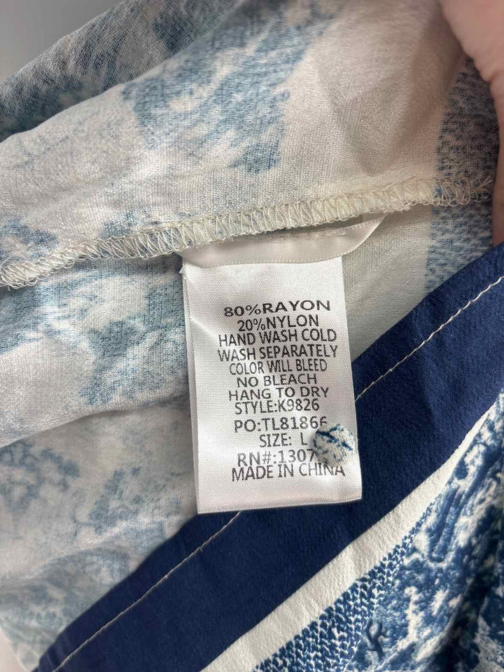 Size L Umgee Blue Print Dress