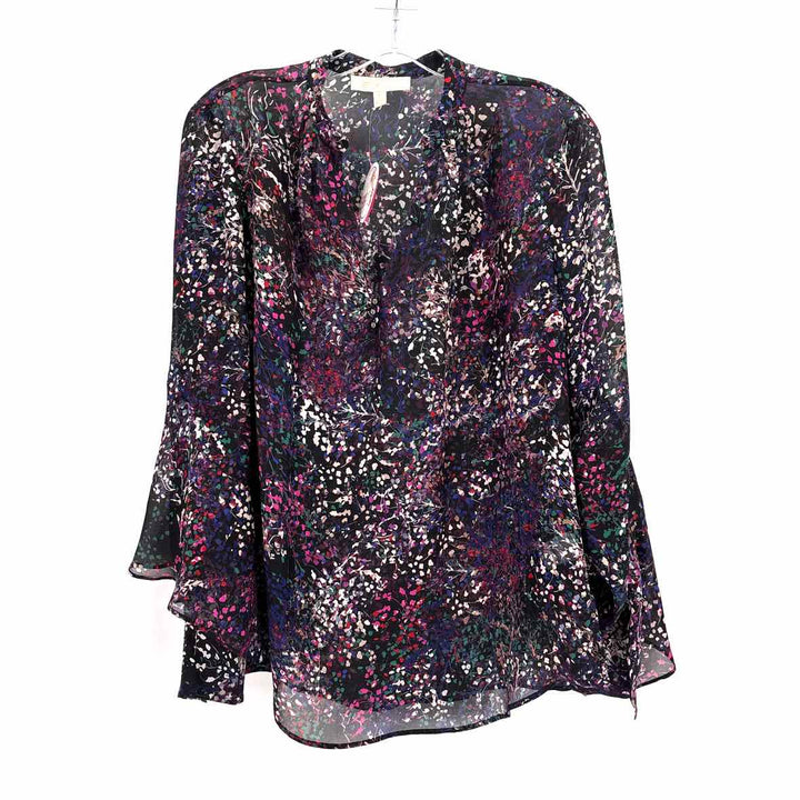 Size 6 ETCETERA Purple Print Shirt