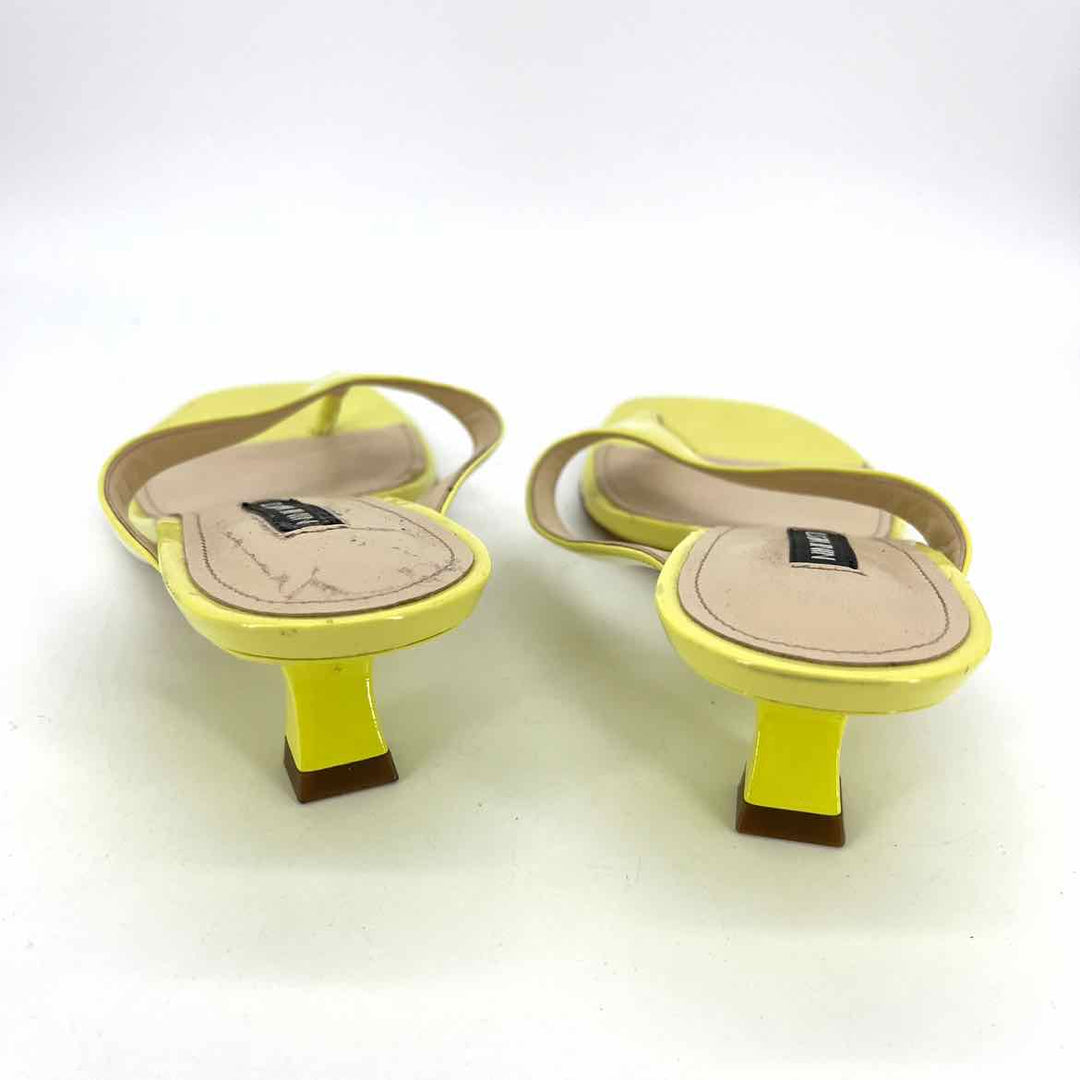 Shoe Size 7.5 Nine West Yellow PATENT Sandals