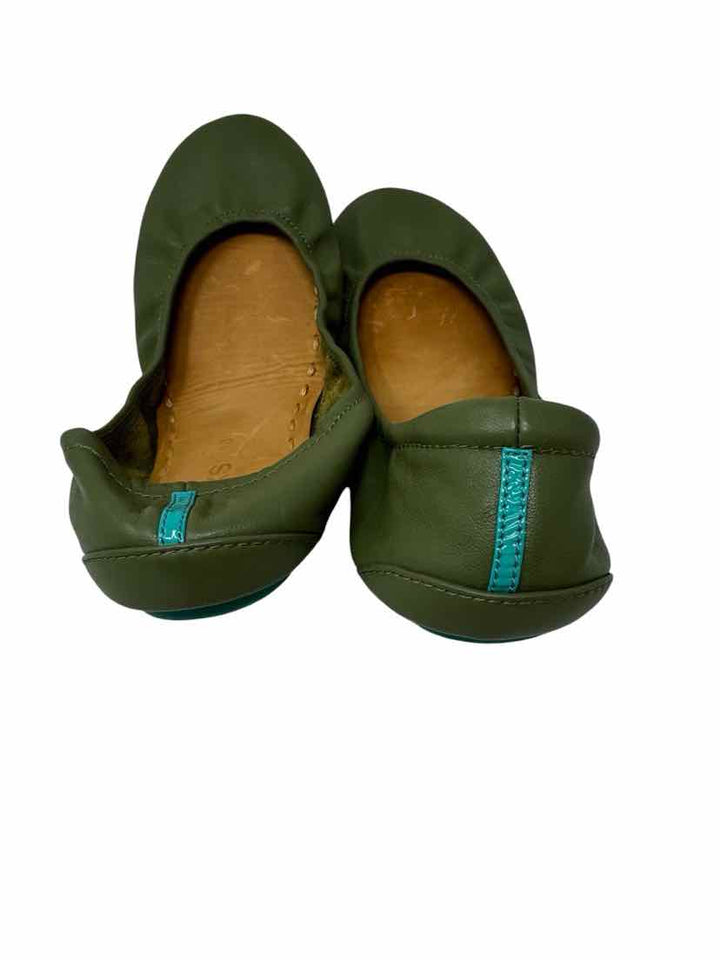 Shoe Size 10 TIEKS Olive Leather Flats