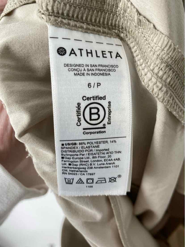 Size 6P Athleta Tan Pants
