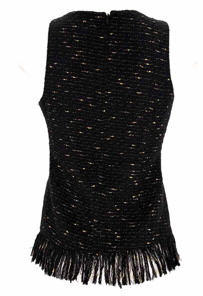Size 2 JULIE BROWN Black Tweed Shirt