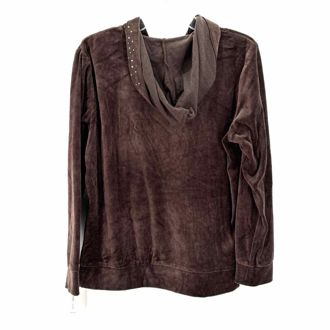 Size L Style & Co Brown Velour Jacket