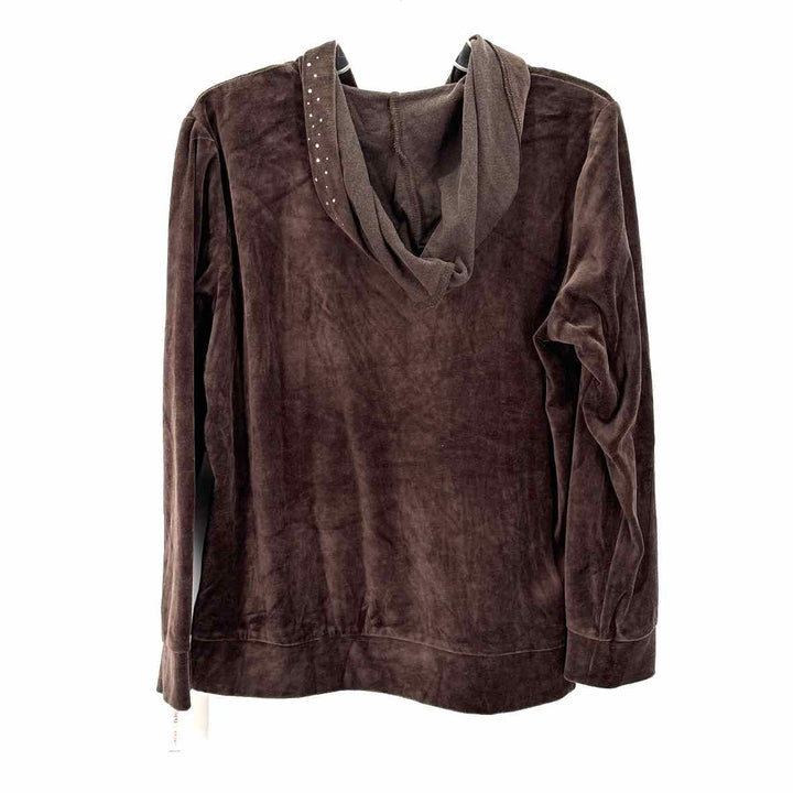 Size L Style & Co Brown Velour Jacket