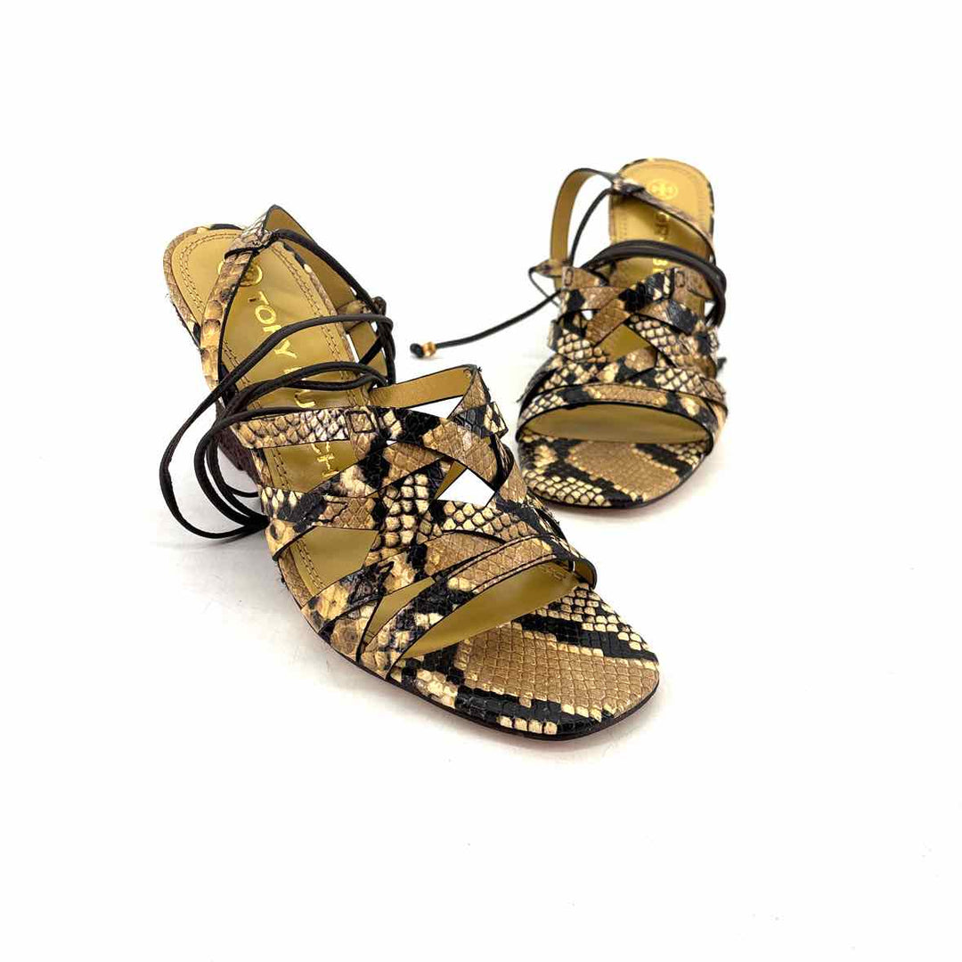 Shoe Size 8 Tory Burch Multi-Color Leather Wedge