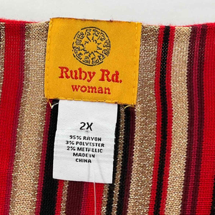 Size 2X Ruby Rd Red Sweater