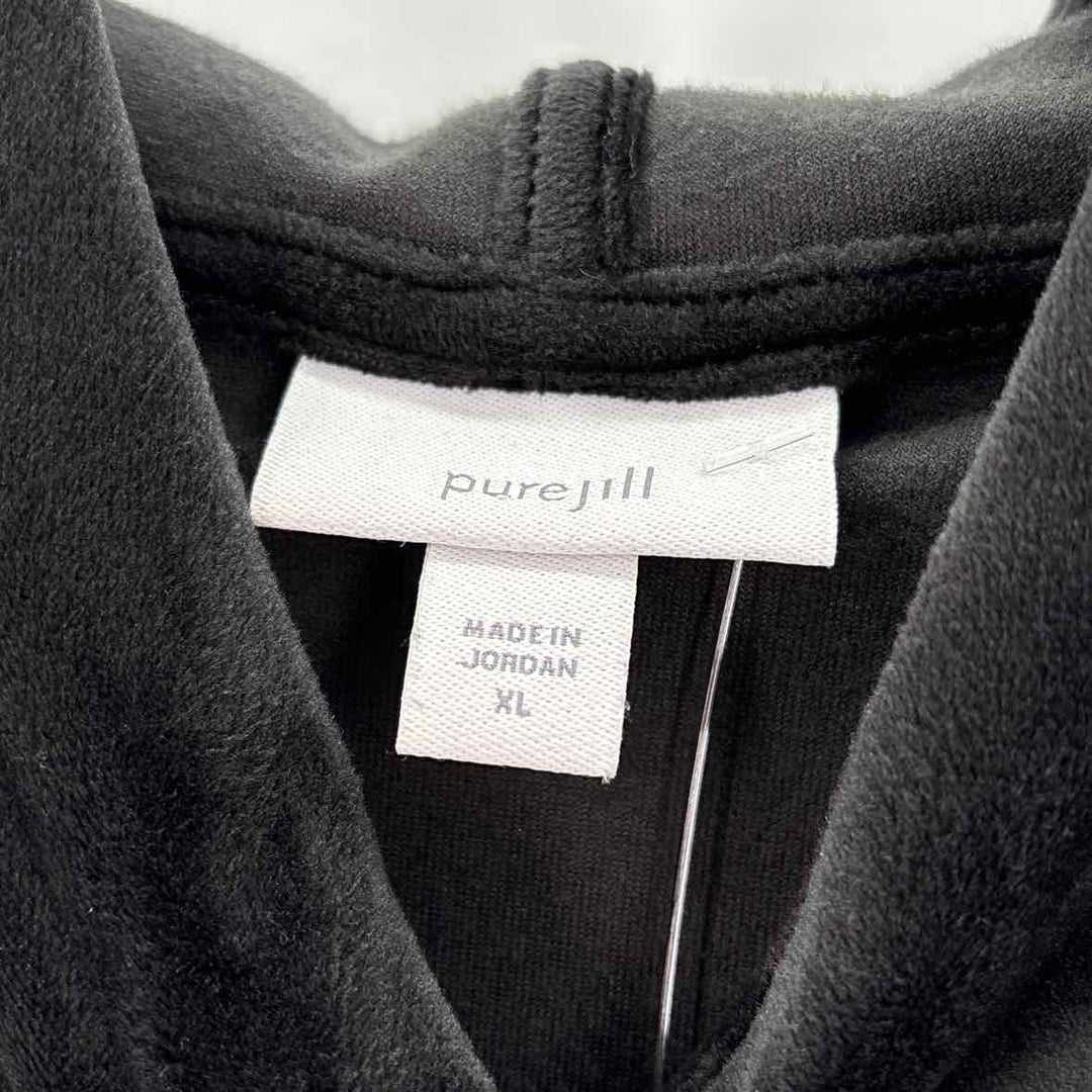 Size XL J JILL Black Velour Sweater