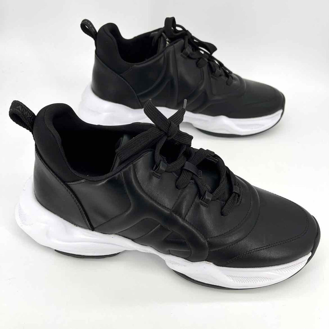 Shoe Size 10 DKNY Black Faux Leather Sneakers