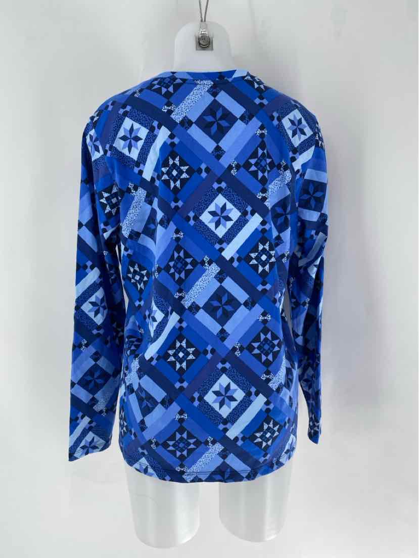 Size L LAND END Blue Shirt