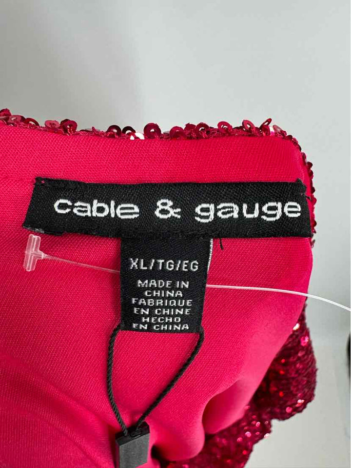 Size XL CABLE & GAUGE Fuschia Shirt