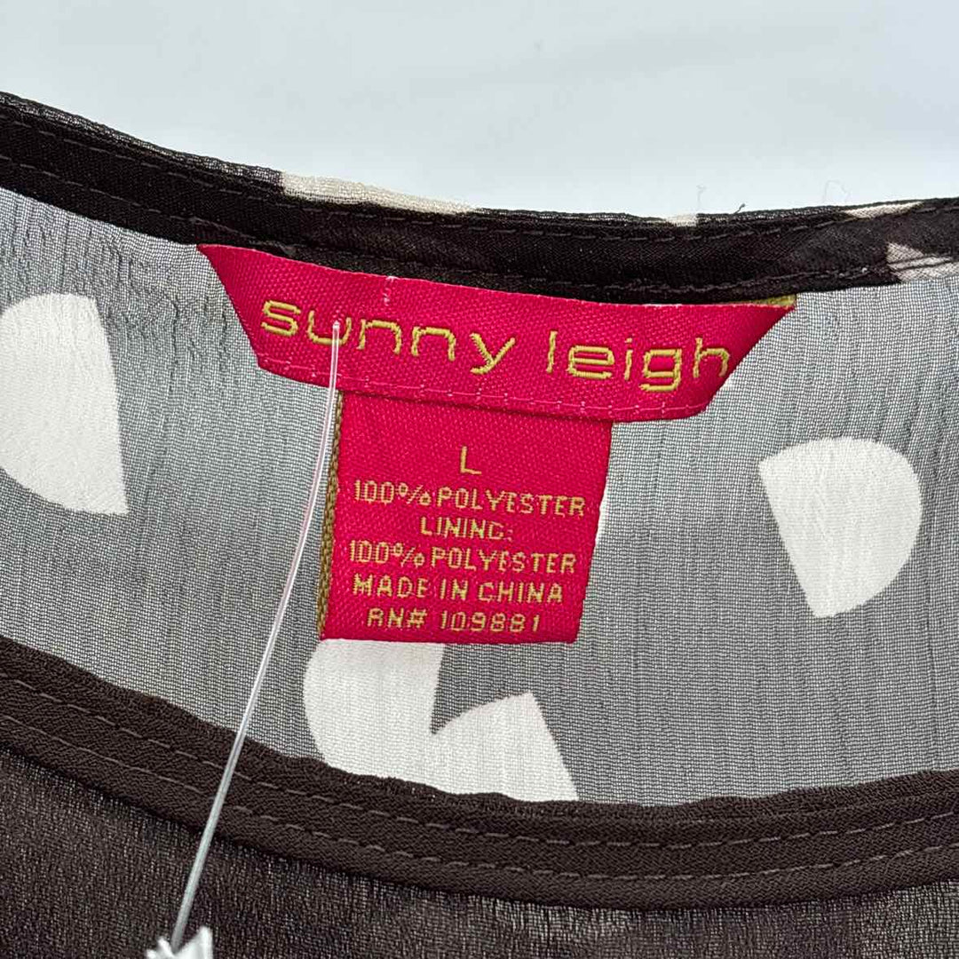 Size L SUNNY LEIGH Brown Shirt