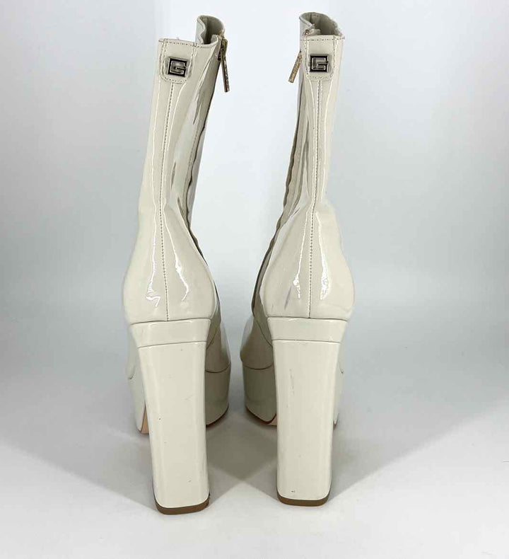 Shoe Size 11 GUESS Cream PATENT Boots