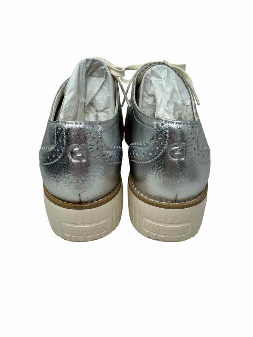 Shoe Size 9 Cole Haan Silver Leather Flats