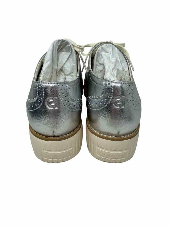 Shoe Size 9 Cole Haan Silver Leather Flats