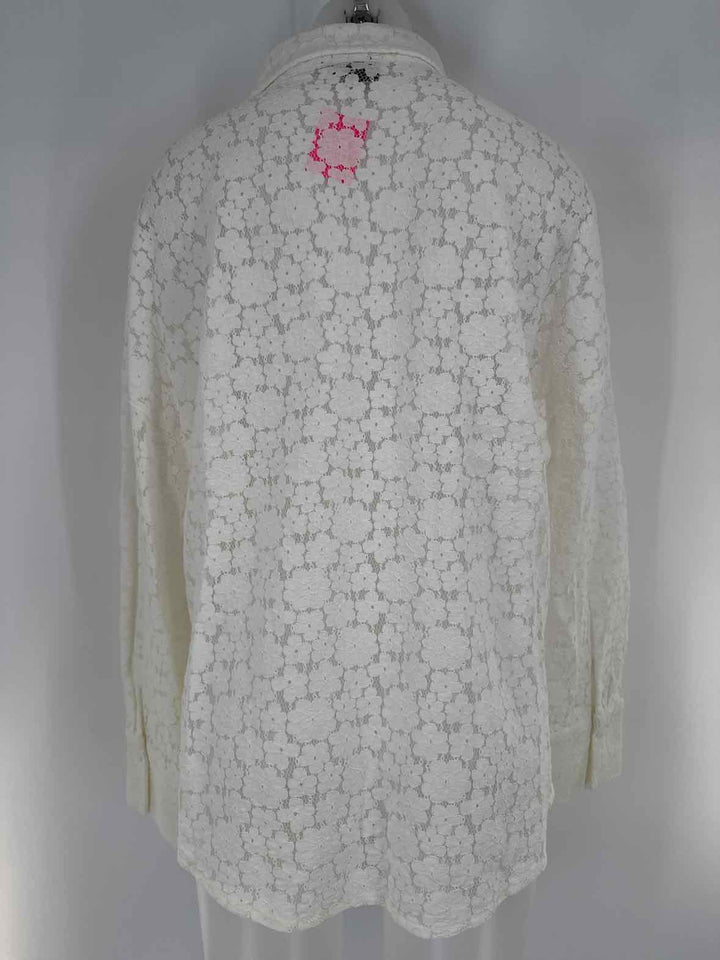 Size XL VICI Ivory Lace Shirt