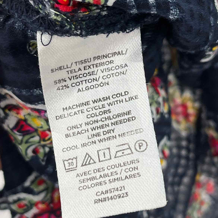 Size XS LOFT Navy Print Shirt