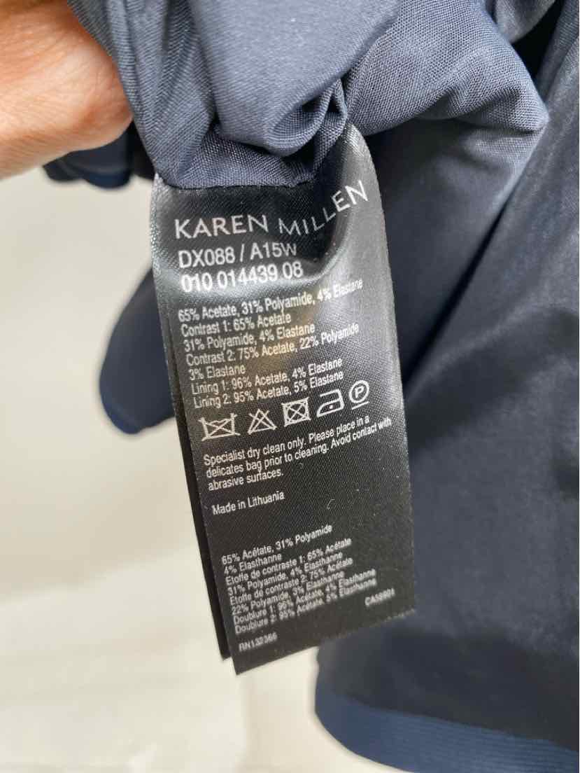 Size 2 KAREN MILLEN Navy Print Dress