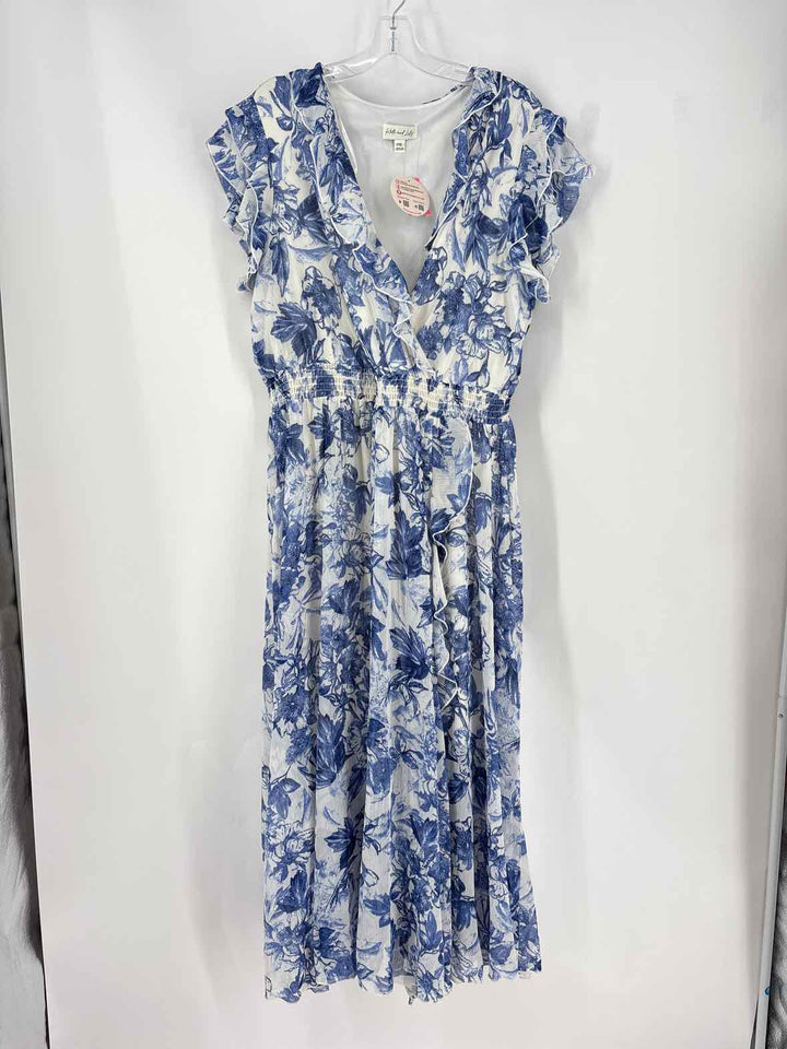 Size XL Blue Print Dress