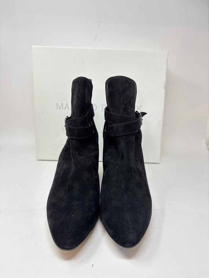 Shoe Size 12 MANOLO BLAHNIK Black Suede Boots