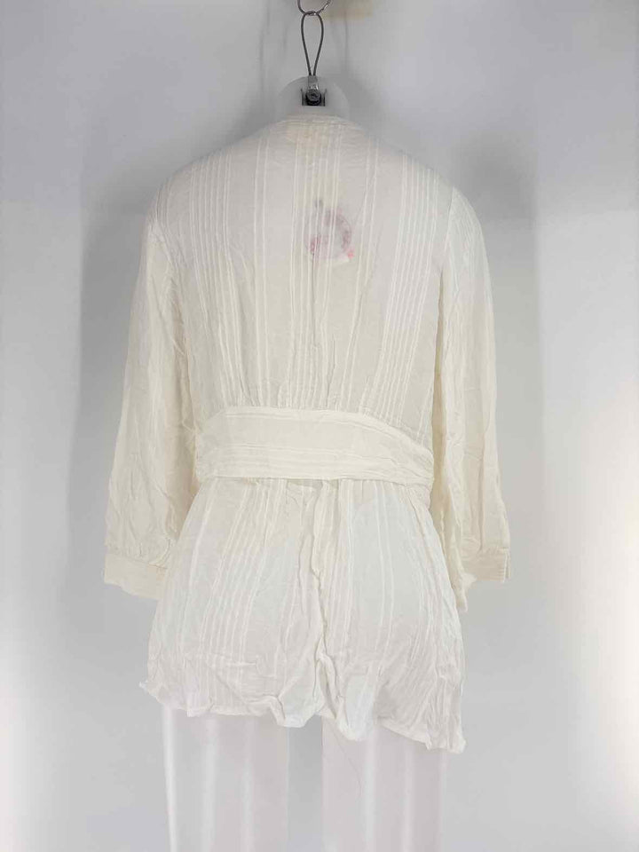 Size 12 Anthropologie Cream Shirt