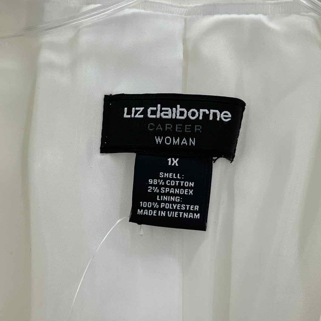 Size 1X LIZ CLAIBORNE White Blazer