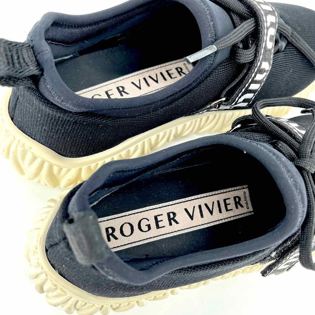 Shoe Size 36 MIU MIU Black Knit Sneakers