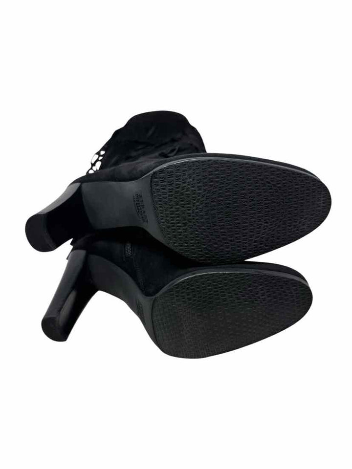Shoe Size 8 Stuart Weitzman Black Suede Luxury - Boots