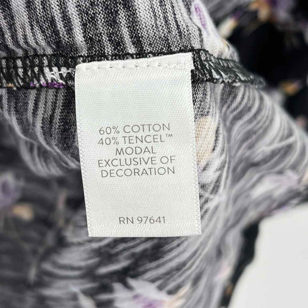 Size M J JILL Black Cotton Tencel Shirt