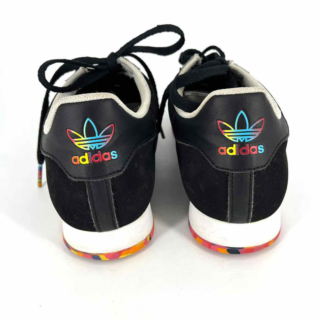 Shoe Size 8 Adidas Black Faux Leather Sneakers