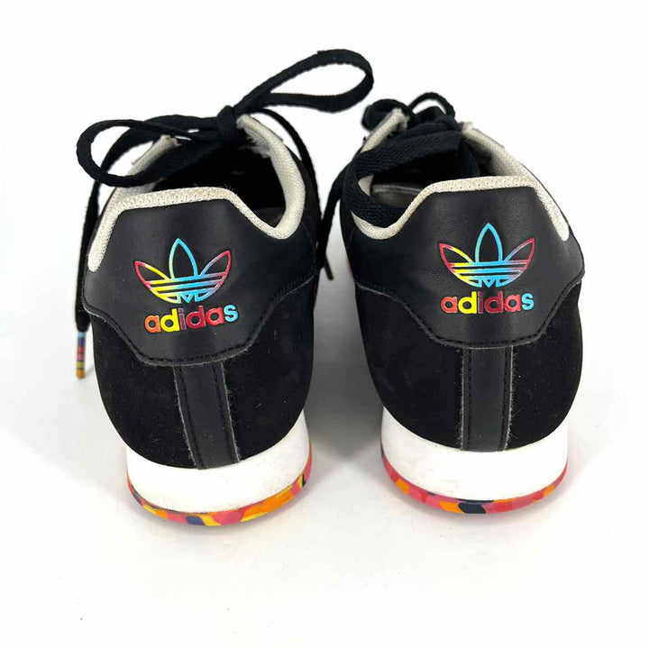 Shoe Size 8 Adidas Black Faux Leather Sneakers