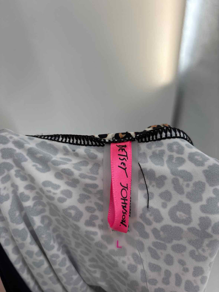Size L BETSEY JOHNSON Brown Print Jacket